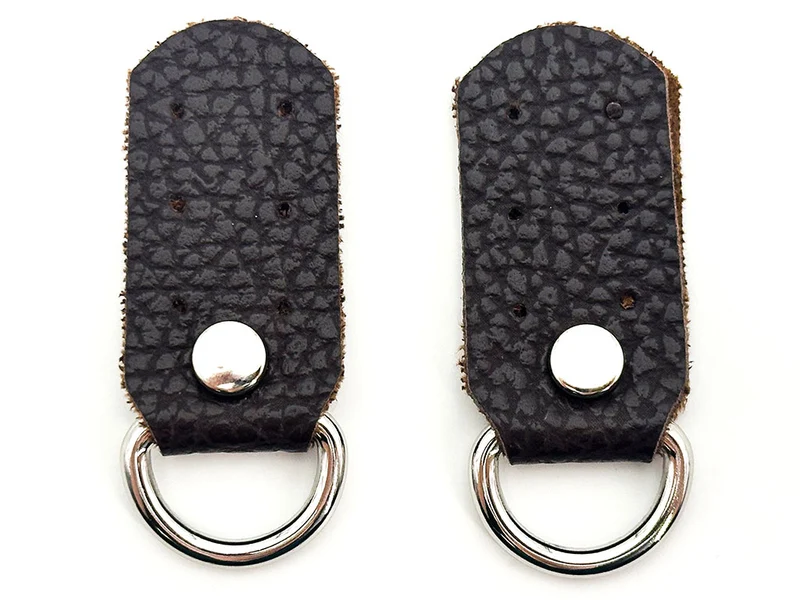 Ganci per borse similpelle | 2,5x5 cm | anelli argento | coppia