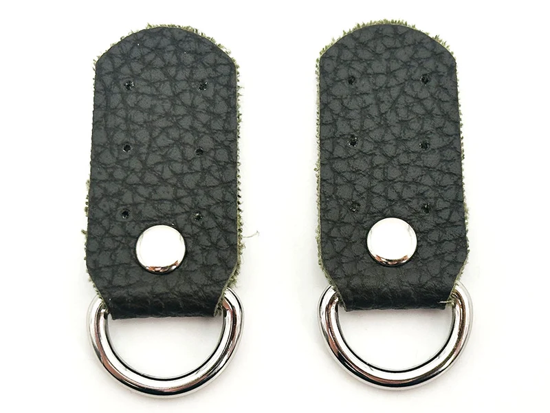 Ganci per borse similpelle | 2,5x5 cm | anelli argento | coppia