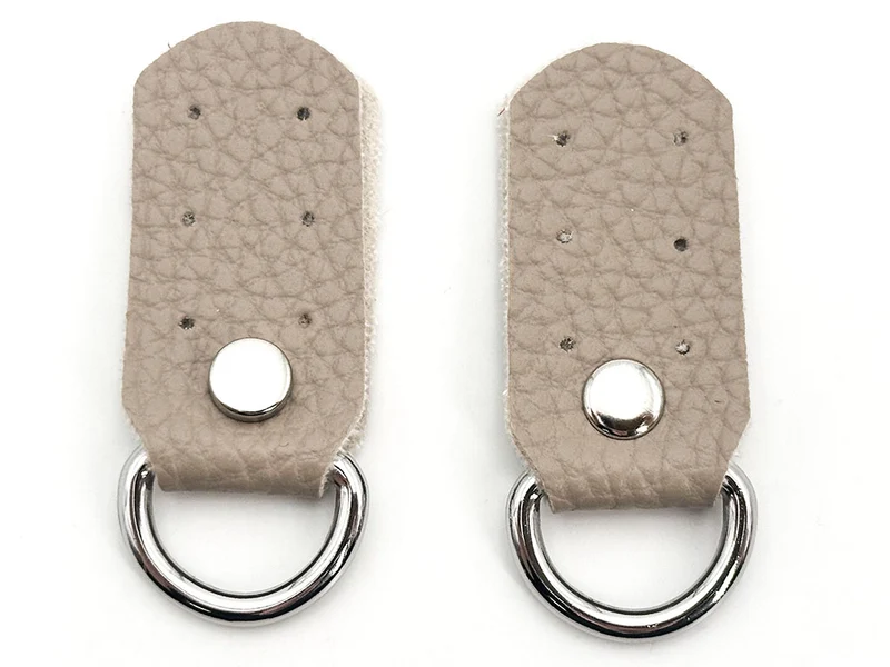 Ganci per borse similpelle | 2,5x5 cm | anelli argento | coppia