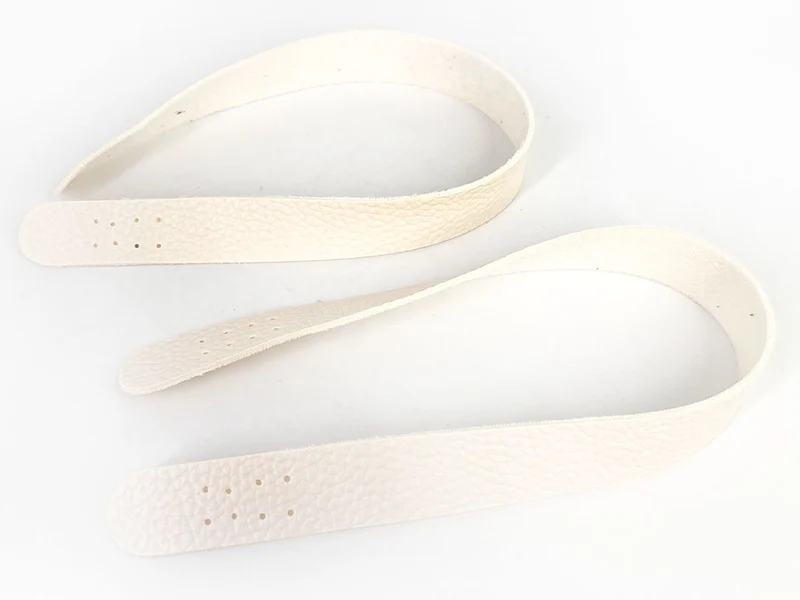Manici per borse a uncinetto similpelle con fori | 2,5x42 cm | 1 coppia