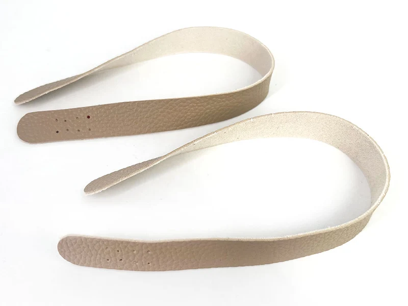 Manici per borse a uncinetto similpelle con fori | 2,5x42 cm | 1 coppia