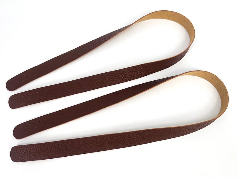 Manici per borse a uncinetto similpelle con fori | 2,5x75 cm | 1 coppia