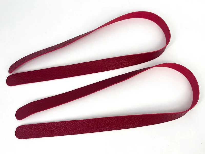 Manici per borse a uncinetto similpelle con fori | 2,5x75 cm | 1 coppia