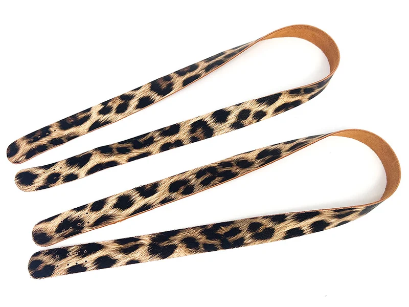 Manici per borse a uncinetto similpelle con fori | 2,5x75 cm | 1 coppia