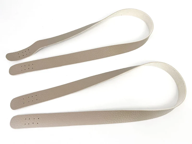 Manici per borse a uncinetto similpelle con fori | 2,5x75 cm | 1 coppia