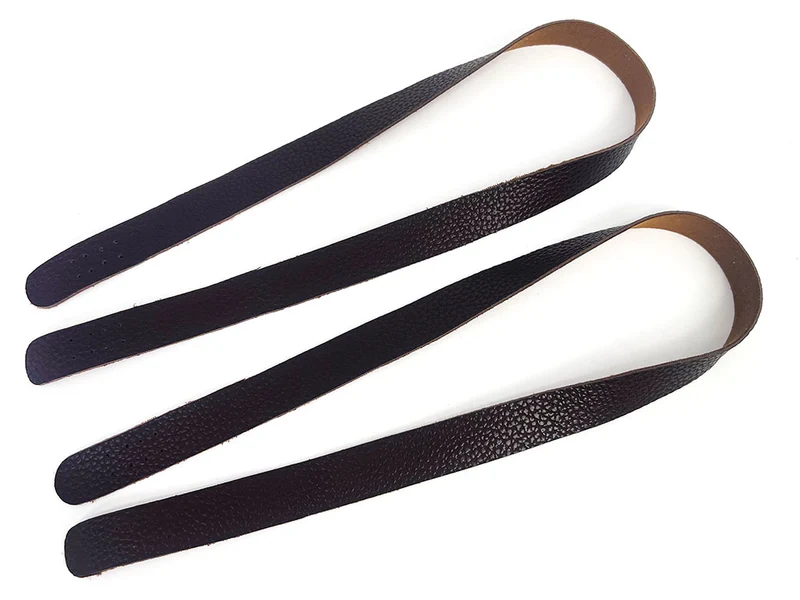 Manici per borse a uncinetto similpelle con fori | 2,5x75 cm | 1 coppia