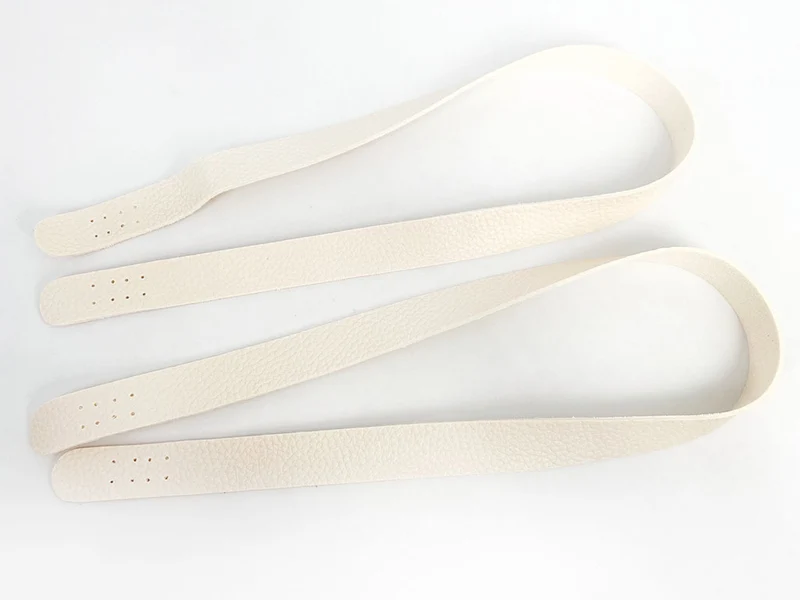 Manici per borse a uncinetto similpelle con fori | 2,5x75 cm | 1 coppia