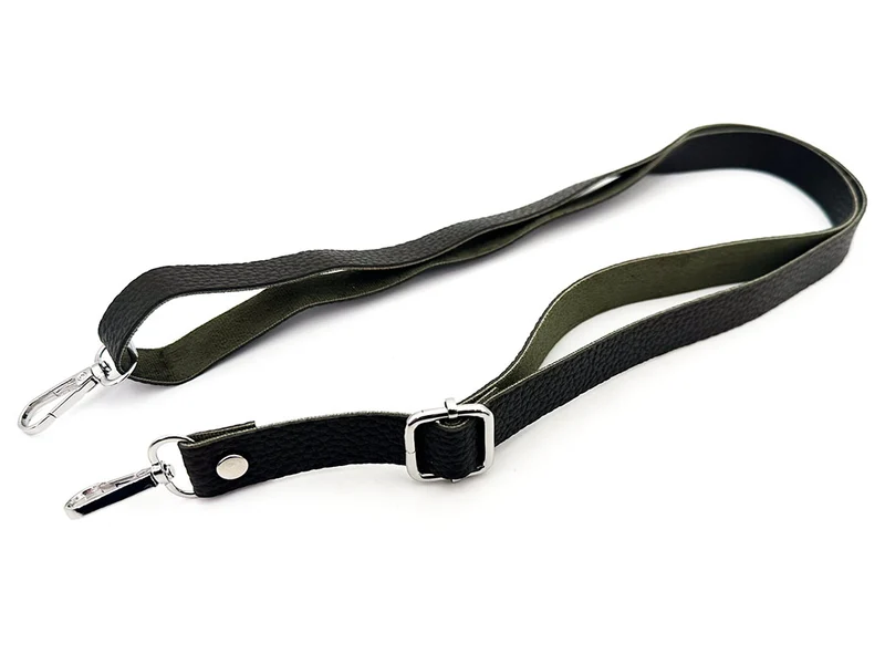 Tracolla borsa similpelle regolabile ganci argento| 130x2 cm | cf 1 pz