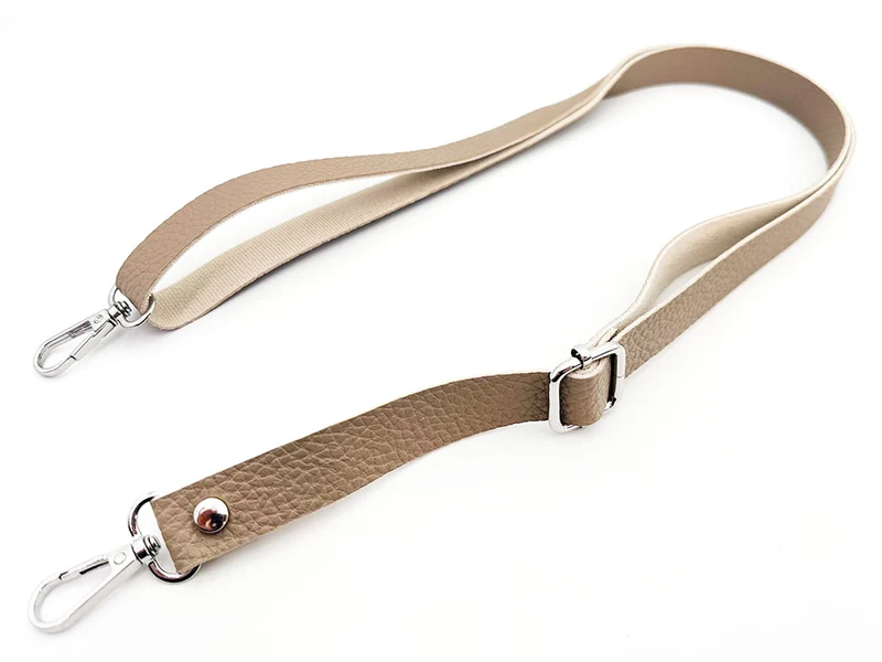 Tracolla borsa similpelle regolabile ganci argento| 130x2 cm | cf 1 pz