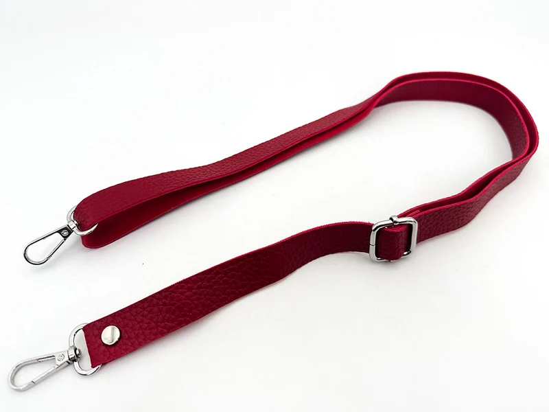 Tracolla borsa similpelle regolabile ganci argento| 130x2 cm | cf 1 pz