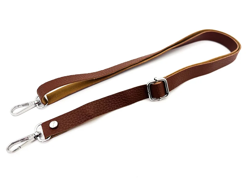 Tracolla borsa similpelle regolabile ganci argento| 130x2 cm | cf 1 pz