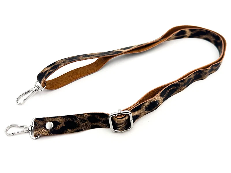 Tracolla borsa similpelle regolabile ganci argento| 130x2 cm | cf 1 pz