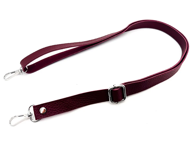 Tracolla borsa similpelle regolabile ganci argento| 130x2 cm | cf 1 pz