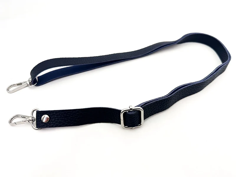 Tracolla borsa similpelle regolabile ganci argento| 130x2 cm | cf 1 pz