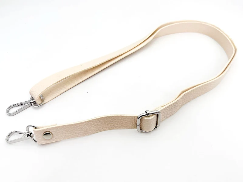 Tracolla borsa similpelle regolabile ganci argento| 130x2 cm | cf 1 pz