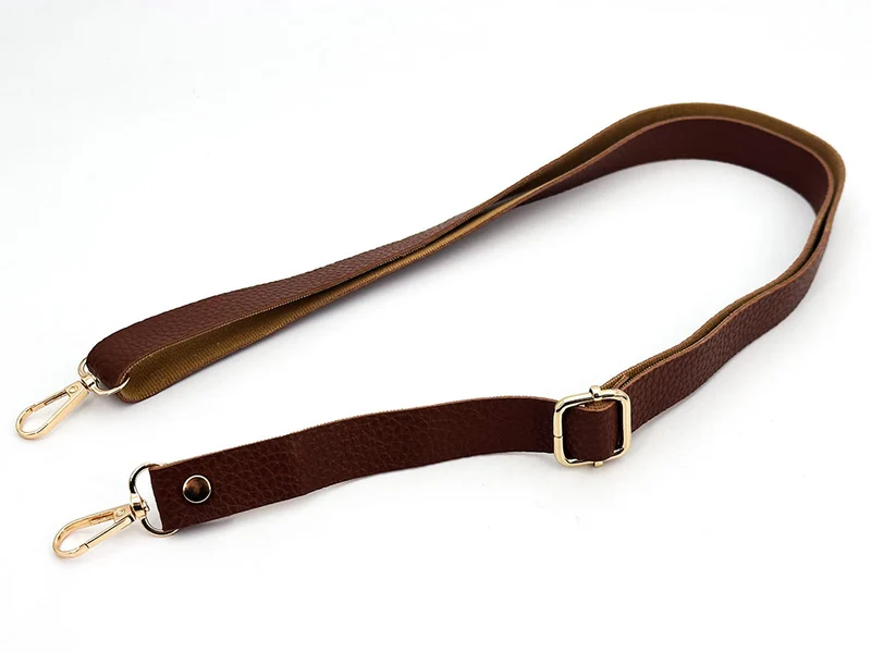 Tracolla borsa similpelle regolabile ganci oro| 130x2 cm | cf 1 pz
