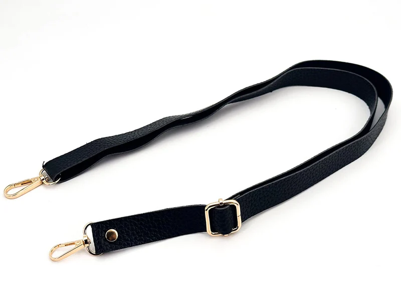 Tracolla borsa similpelle regolabile ganci oro| 130x2 cm | cf 1 pz