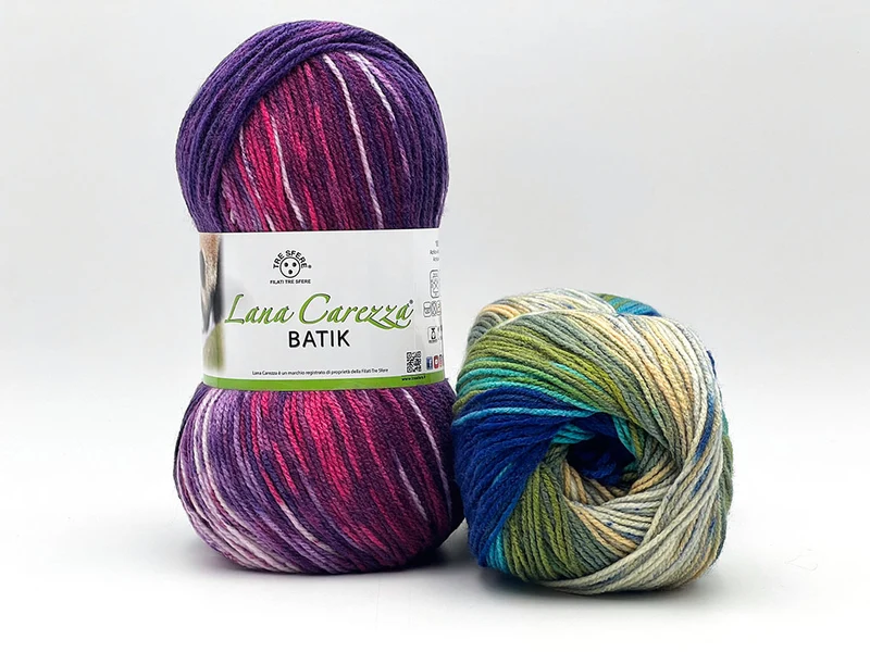 Filato carezza batik | cf 500 gr | 100% acrilico | maglia e uncinetto