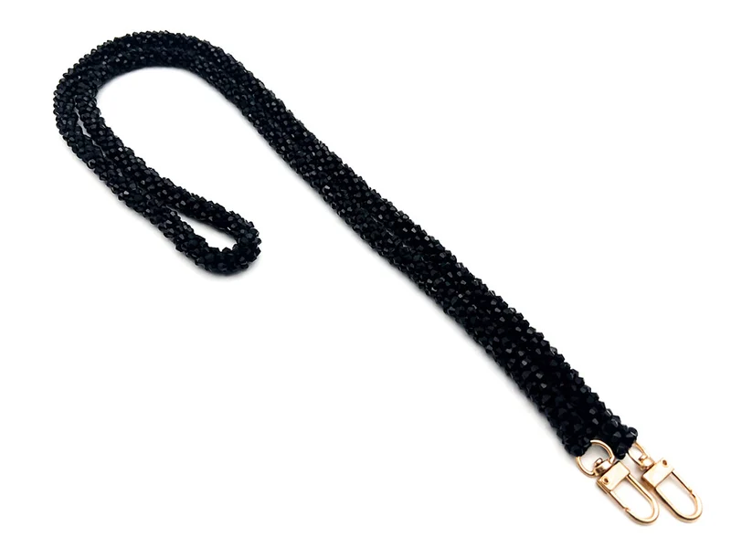 Tracolla per borsa in cristallo 120 cm con ganci | cf 1 pz
