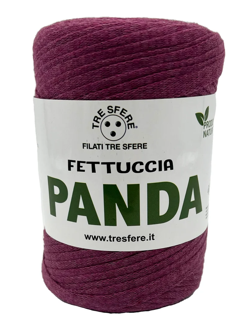 Fettuccia panda | cf 2 rocche da 250 gr | 80% cotone riciclato