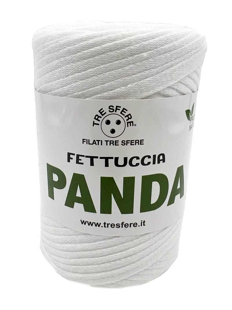 Fettuccia panda | cf 2 rocche da 250 gr | 80% cotone riciclato