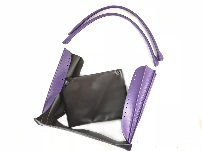 Kit borsa uncinetto mod. katy con taschino + manico | tre sfere