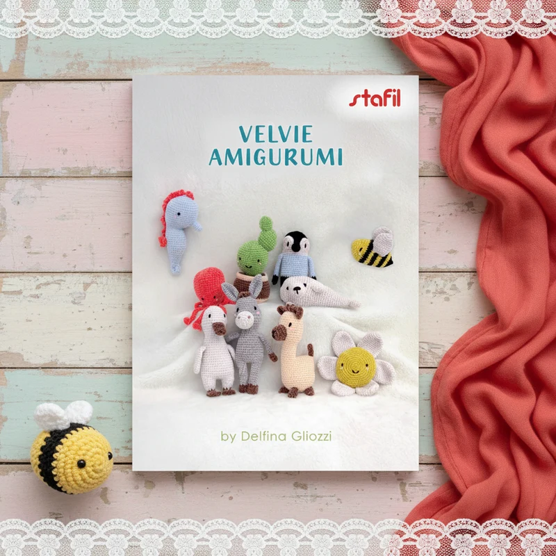 Kit ciniglia amigurumi filato Velvie libretto manuale con istruzioni