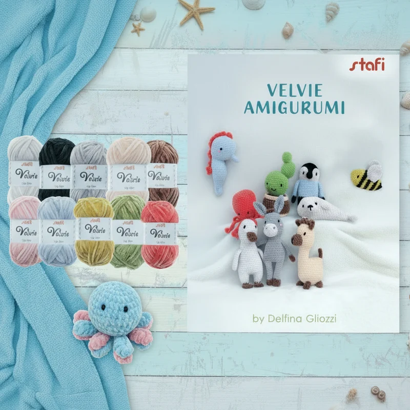 Kit ciniglia amigurumi filato Velvie libretto manuale con istruzioni