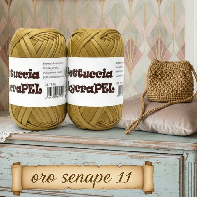 Fettuccia ecopelle soft ECO e Lycrapel borse uncinetto - MAS 5 colori