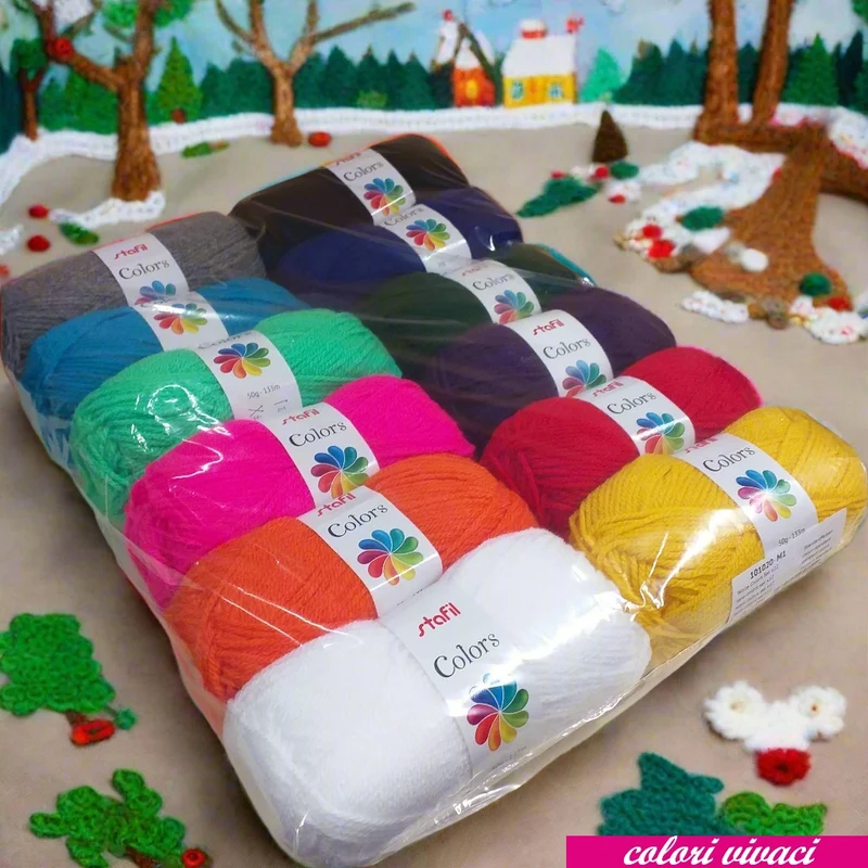 12 colori offerta lana acrilica maglia uncinetto amigurumi bambole