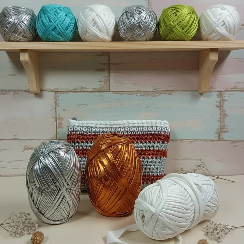 Lycra metallizzata 3 colori cangianti lotto fettuccia borse uncinetto