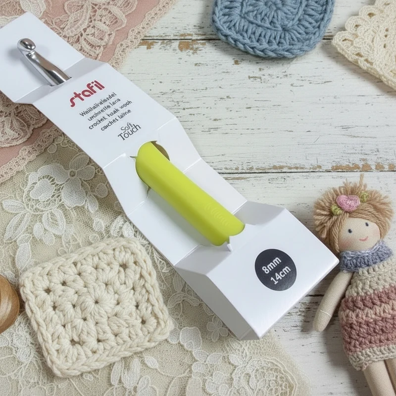 Uncinetto ergonomico per filati e fettuccia | Misure da 2.0 a 8.0 mm