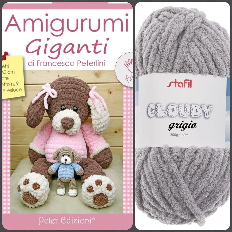 Filato amigurumi maxi giganti uncinetto Cloudy Stafil libretto peluche