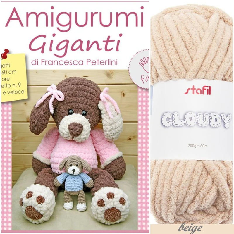 Filato amigurumi maxi giganti uncinetto Cloudy Stafil libretto peluche