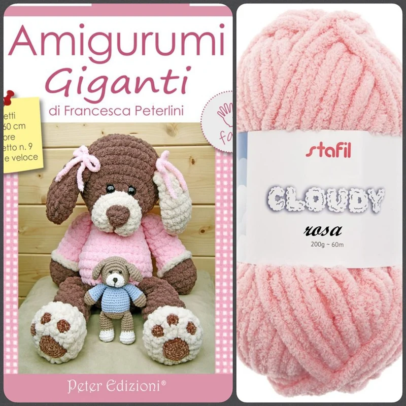 Filato amigurumi maxi giganti uncinetto Cloudy Stafil libretto peluche