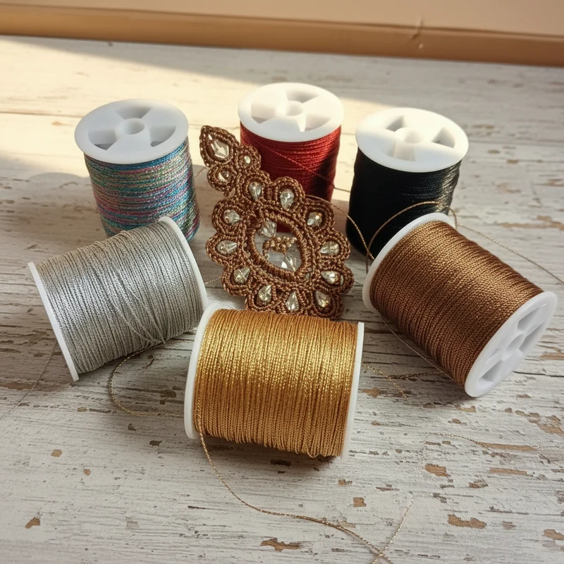Filo lurex sottile da 0.42 mm filato metallizzato gioielli uncinetto