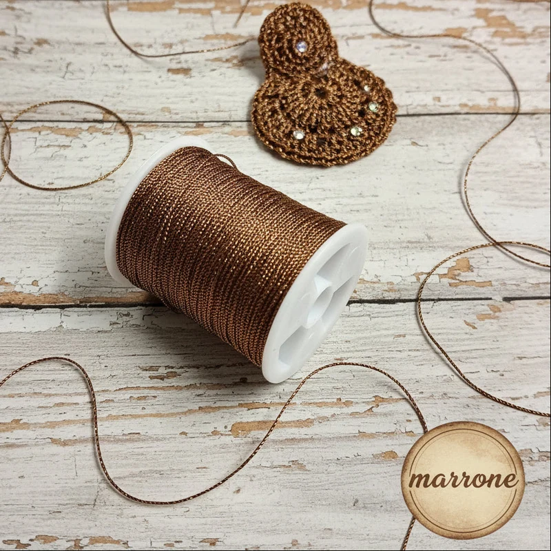 Filo lurex sottile da 0.42 mm filato metallizzato gioielli uncinetto