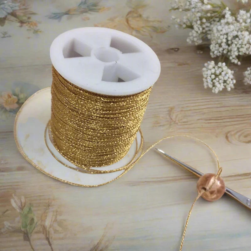 Filo lurex sottile da 0.42 mm filato metallizzato gioielli uncinetto