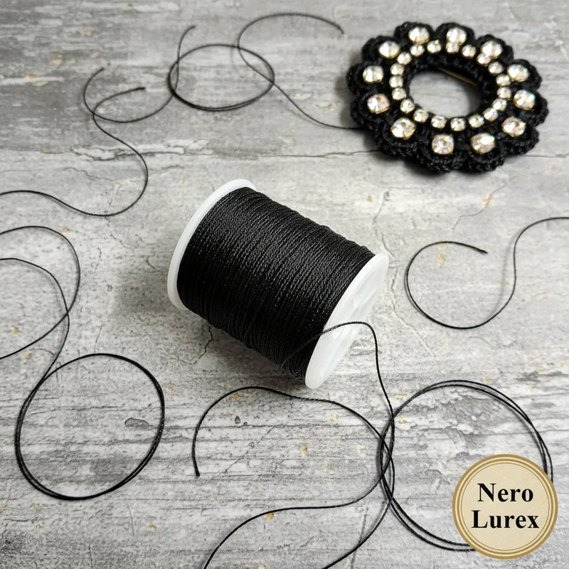 Filo lurex sottile da 0.42 mm filato metallizzato gioielli uncinetto