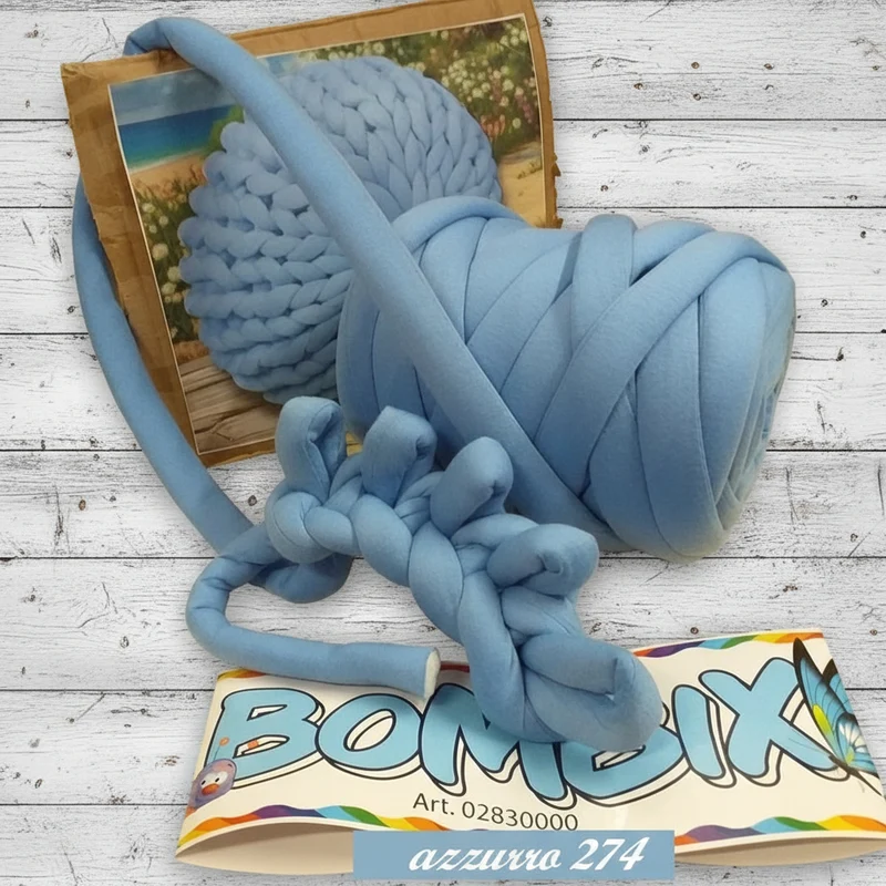 Filato gigante imbottito marshmallow borse chunky - cotone ecopelle
