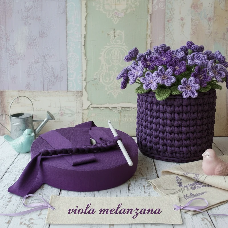 Lycra fettuccia borse uncinetto e pochette - 5 colori plissè elastica