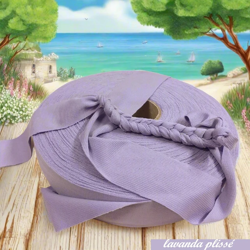 Lycra fettuccia borse uncinetto e pochette - 5 colori plissè elastica