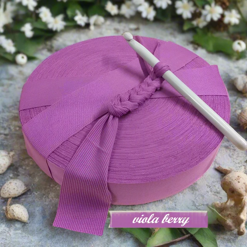 Lycra fettuccia borse uncinetto e pochette - 5 colori plissè elastica