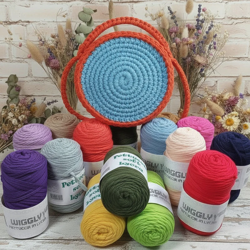 Fettuccia soft lycra Mas o 3 Stelle borse uncinetto - 20 colori 400 g