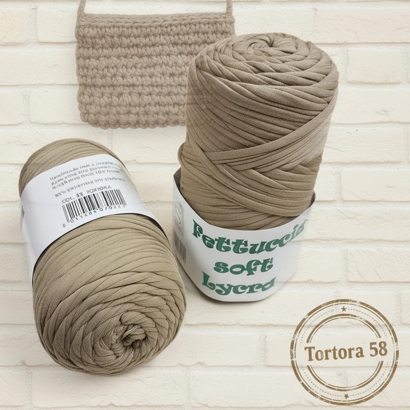 Fettuccia soft lycra Mas o 3 Stelle borse uncinetto - 20 colori 400 g