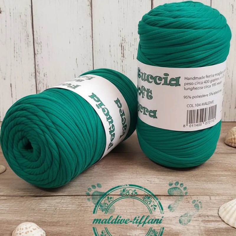 Fettuccia soft lycra Mas o 3 Stelle borse uncinetto - 20 colori 400 g