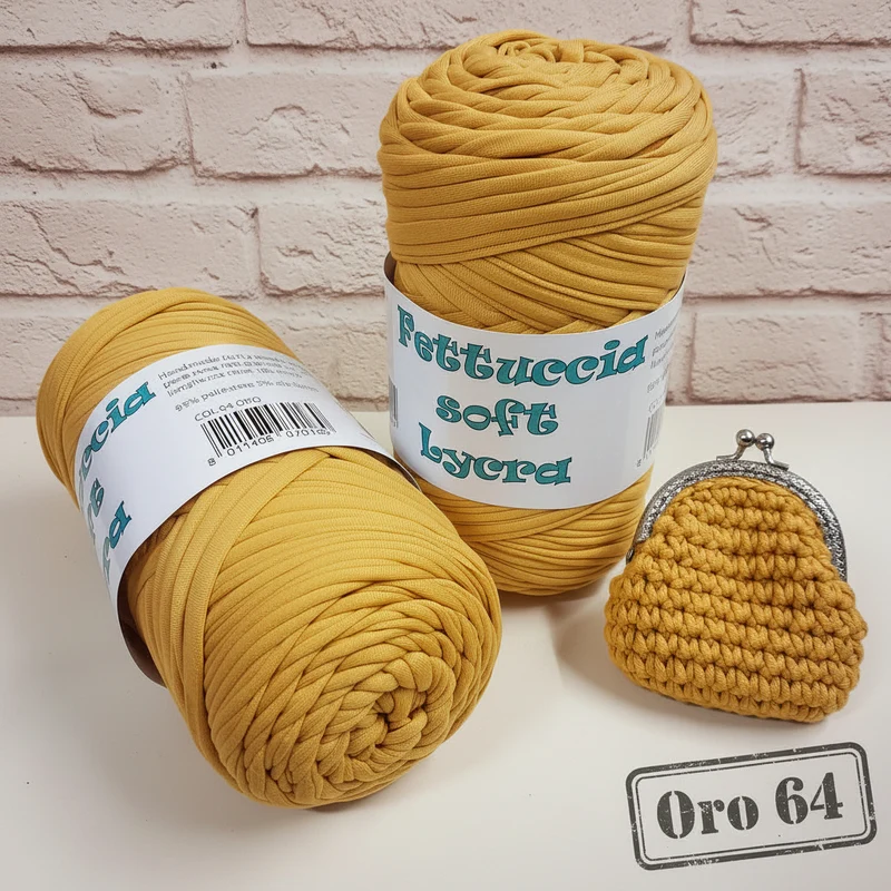 Fettuccia soft lycra Mas o 3 Stelle borse uncinetto - 20 colori 400 g