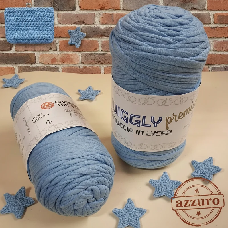 Fettuccia soft lycra Mas o 3 Stelle borse uncinetto - 20 colori 400 g
