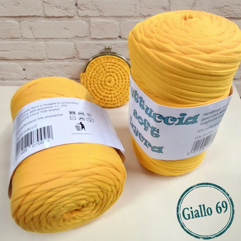 Fettuccia soft lycra Mas o 3 Stelle borse uncinetto - 20 colori 400 g