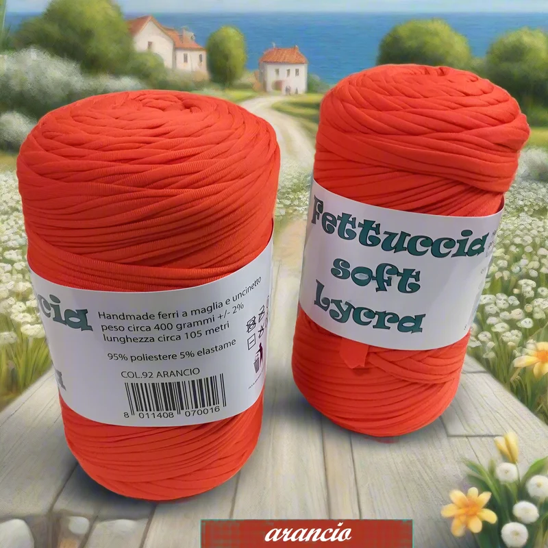 Fettuccia soft lycra Mas o 3 Stelle borse uncinetto - 20 colori 400 g